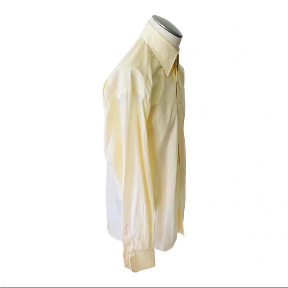 GUCCI Men's Yellow Cotton Dress Shirt Size 39 15.5 ITALY